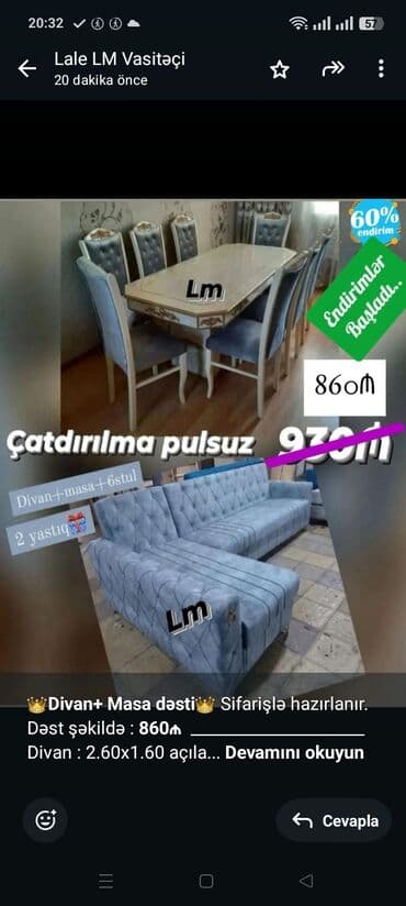 Künc divan lalafo.az -da Künc divan