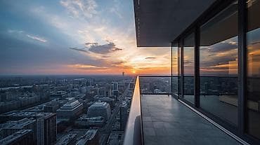 Mənzildə geniş panoramik balkon – müasir şüşə məhəccərli, şəhərə lalafo.az -da Mənzildə geniş panoramik balkon – müasir şüşə məhəccərli, şəhərə