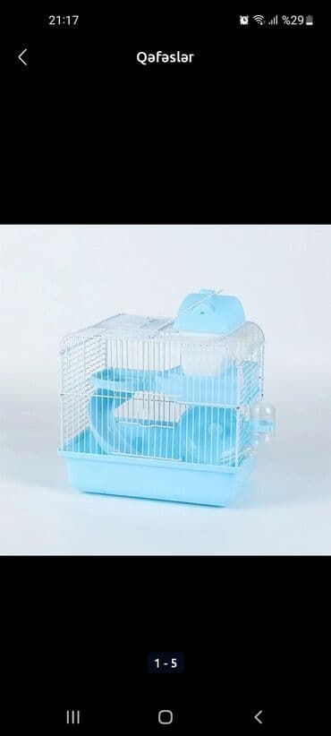 Hamster/qvineya donuzu üçün qəfəs - Rəng: açıq mavi altlıq və lalafo.az -da Hamster/qvineya donuzu üçün qəfəs - Rəng: açıq mavi altlıq və