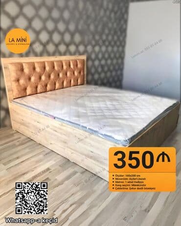 İkinəfərlik çarpayı, Bazalı, Matras ilə lalafo.az -da İkinəfərlik çarpayı, Bazalı, Matras ilə