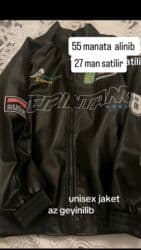 Unisex süni dəridən idman üslublu jaketlər Model 1: - Qara rəng lalafo.az -da Unisex süni dəridən idman üslublu jaketlər Model 1: - Qara rəng