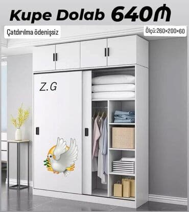 Yeni, Kupe, Düz dolab, Qarderob, paltar dolabı lalafo.az -da Yeni, Kupe, Düz dolab, Qarderob, paltar dolabı