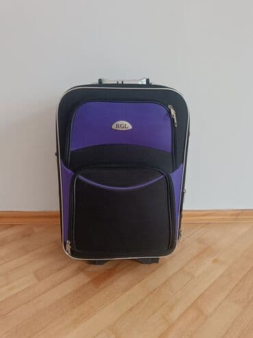 RGL əl baqajı ölçülü səyahət çamadanı - Rəng: bənövşəyi-qara (parça lalafo.az -da RGL əl baqajı ölçülü səyahət çamadanı - Rəng: bənövşəyi-qara (parça