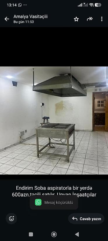 Endirim Soba aspiratorla bir yerdə 600azn.təcili satılır. Unvan lalafo.az -da Endirim Soba aspiratorla bir yerdə 600azn.təcili satılır. Unvan