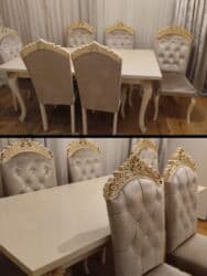 Qonaq otağı üçün, İşlənmiş, Kvadrat masa, 6 stul lalafo.az -da Qonaq otağı üçün, İşlənmiş, Kvadrat masa, 6 stul