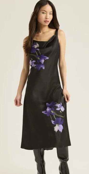 Qara satən effektli midi don - Rəng: dərin qara - Parça: hamar lalafo.az -da Qara satən effektli midi don - Rəng: dərin qara - Parça: hamar