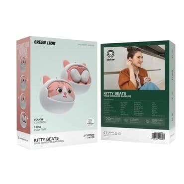 Green Lion Kitty Beats – True Wireless Earbuds - Dizayn: Pişik lalafo.az -da Green Lion Kitty Beats – True Wireless Earbuds - Dizayn: Pişik