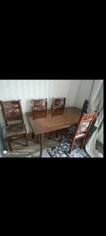 Qonaq otağı üçün, İşlənmiş, Açılan, Dördbucaq masa, 6 stul lalafo.az -da Qonaq otağı üçün, İşlənmiş, Açılan, Dördbucaq masa, 6 stul
