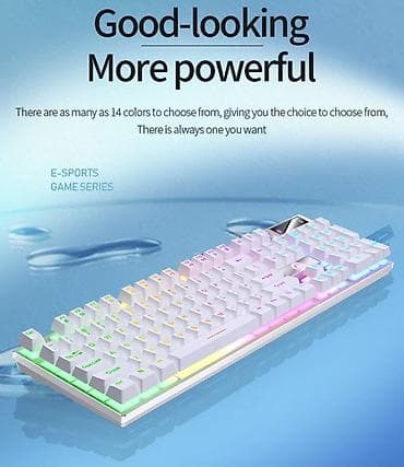 RGB arxa işıqlı oyun klaviaturası – White ( tək rəng tək model) - lalafo.az -da RGB arxa işıqlı oyun klaviaturası – White ( tək rəng tək model) -