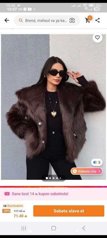 Trendyoldan alınıb, razmer böyük gəlib. geri göndərmə müddəti lalafo.az -da Trendyoldan alınıb, razmer böyük gəlib. geri göndərmə müddəti