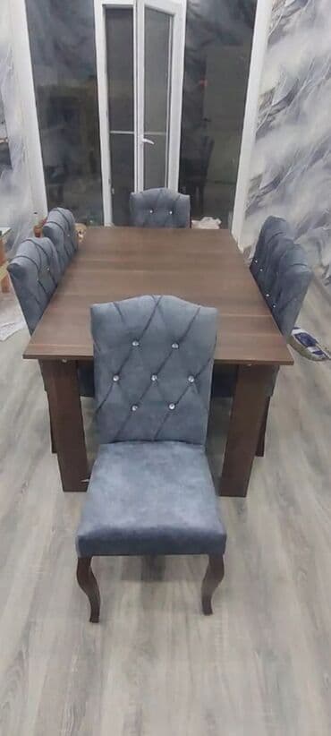 Qonaq otağı üçün, Yeni, Dördbucaq masa, 6 stul lalafo.az -da Qonaq otağı üçün, Yeni, Dördbucaq masa, 6 stul