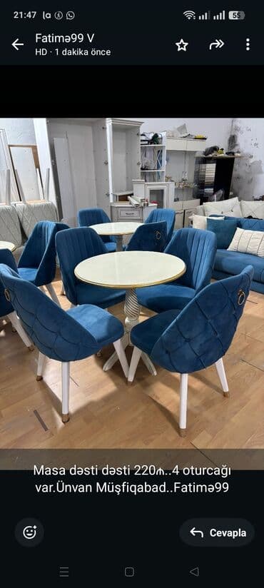 Masa dəsti dəsti 220₼. 4 oturcağı var.Ünvan Müşfiqabad. Fatimə99 lalafo.az -da Masa dəsti dəsti 220₼. 4 oturcağı var.Ünvan Müşfiqabad. Fatimə99