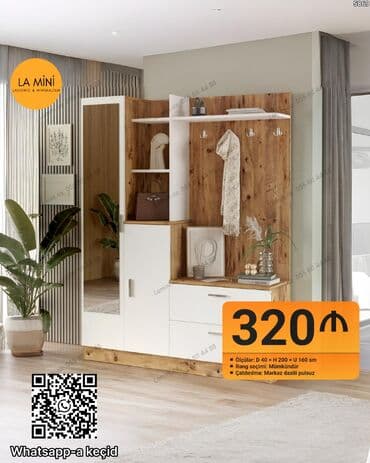 Düz dolab, Dəhliz üçün, Paltar üçün, Açılan, Korpuslu, 1 qapı lalafo.az -da Düz dolab, Dəhliz üçün, Paltar üçün, Açılan, Korpuslu, 1 qapı