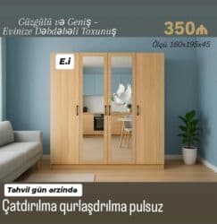 Yeni, Açılan, 4 qapılı Düz dolab, Qarderob, paltar dolabı lalafo.az -da Yeni, Açılan, 4 qapılı Düz dolab, Qarderob, paltar dolabı