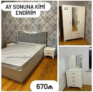 Yataq otağı dəsti Tərkibi: - 2 nəfərlik çarpayı (yumşaq başlıqla) - 2 lalafo.az -da Yataq otağı dəsti Tərkibi: - 2 nəfərlik çarpayı (yumşaq başlıqla) - 2