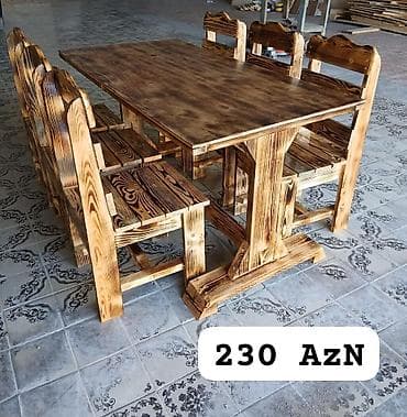 6 stul bir masa 230 Azn 💣💣💣 - Komplekt: 1 ədəd böyük düzbucaqlı masa lalafo.az -da 6 stul bir masa 230 Azn 💣💣💣 - Komplekt: 1 ədəd böyük düzbucaqlı masa