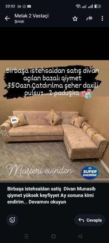 Künc divan lalafo.az -da Künc divan