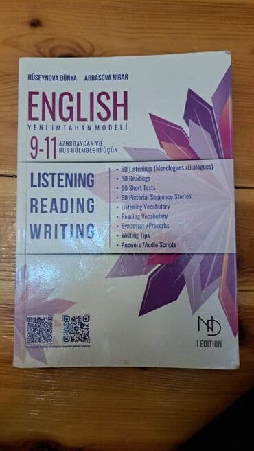 İngilis dili 9-11 lər üçün dinləmə, oxu və yazı vəsaiti! Super lalafo.az -da İngilis dili 9-11 lər üçün dinləmə, oxu və yazı vəsaiti! Super