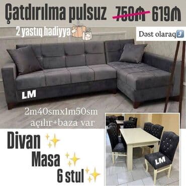 Divan + Masa dəsti Sifarişlə hazırlanır. Dəst şəkildə : 619₼ Divan lalafo.az -da Divan + Masa dəsti Sifarişlə hazırlanır. Dəst şəkildə : 619₼ Divan