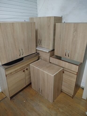 Mətbəx üçün şkaf dəsti - Material: ağac teksturalı laminat/LDSP, açıq lalafo.az -da Mətbəx üçün şkaf dəsti - Material: ağac teksturalı laminat/LDSP, açıq