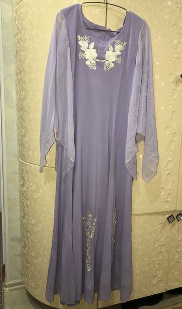 Bənövşəyi rəngli uzun ziyafət/libas - Uzun model, yüngül və axıcı lalafo.az -da Bənövşəyi rəngli uzun ziyafət/libas - Uzun model, yüngül və axıcı