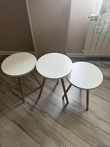 3-lü dairəvi köməkçi masa dəsti - Minimalist skandinaviya tərzi - Üst at lalafo.az 3-lü dairəvi köməkçi masa dəsti - Minimalist skandinaviya tərzi - Üst