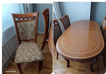 Qonaq otağı üçün, İşlənmiş, Oval masa, 4 stul lalafo.az -da Qonaq otağı üçün, İşlənmiş, Oval masa, 4 stul