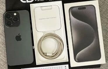 IPhone 15 Pro Max, 512 GB, Black Titanium, Simsiz şarj, Face ID, Sənədlərlə lalafo.az -da IPhone 15 Pro Max, 512 GB, Black Titanium, Simsiz şarj, Face ID, Sənədlərlə