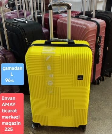 Sarı rəngli, sərt korpuslu, dörd təkərli səyahət çamadanı. Çamadanın lalafo.az -da Sarı rəngli, sərt korpuslu, dörd təkərli səyahət çamadanı. Çamadanın
