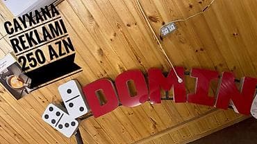 Satılır: - “DOMIN” yazılı işıqlı reklam lövhəsi, domino fiqurları lalafo.az -da Satılır: - “DOMIN” yazılı işıqlı reklam lövhəsi, domino fiqurları