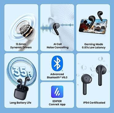 Yeni Simsiz (Bluetooth) Qulaqcıqlar, Edifier, rəng - Qara lalafo.az -da — 3 Yeni Simsiz (Bluetooth) Qulaqcıqlar, Edifier, rəng - Qara — 3
