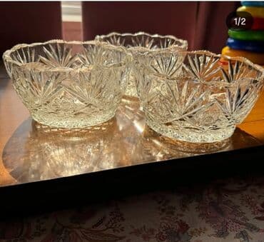 Yeni qədimi təmiz xrustal konfet qabi 3 ədəd 30 azn lalafo.az -da Yeni qədimi təmiz xrustal konfet qabi 3 ədəd 30 azn