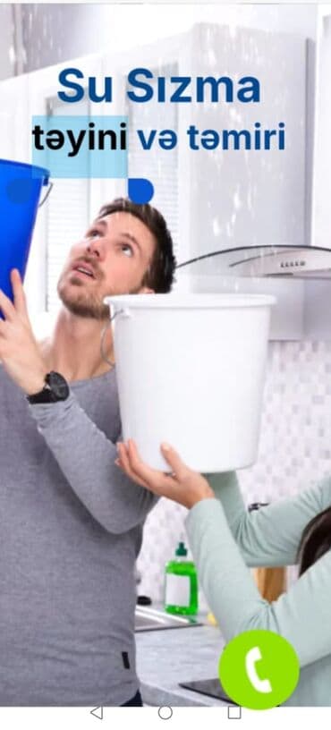 Su sızmalarının təyini və təmiri xidməti - Mənzillərdə, fərdi evlərdə lalafo.az -da Su sızmalarının təyini və təmiri xidməti - Mənzillərdə, fərdi evlərdə