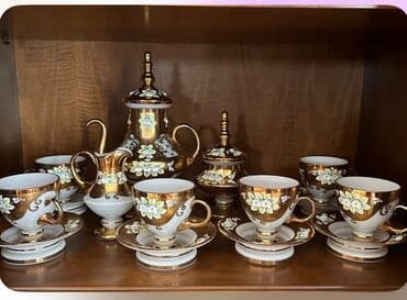 Qəhvə dəsti, rəng - Qızılı, Farfor, 6 nəfərlik lalafo.az -da Qəhvə dəsti, rəng - Qızılı, Farfor, 6 nəfərlik