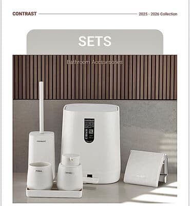 Другие хозтовары: Vanna Otağı Aksesuar Dəsti – "Contrast" ✨ Dizayn: 2025-2026 yeni at lalafo.az — 3 Другие хозтовары: Vanna Otağı Aksesuar Dəsti – "Contrast" ✨ Dizayn: 2025-2026 yeni — 3