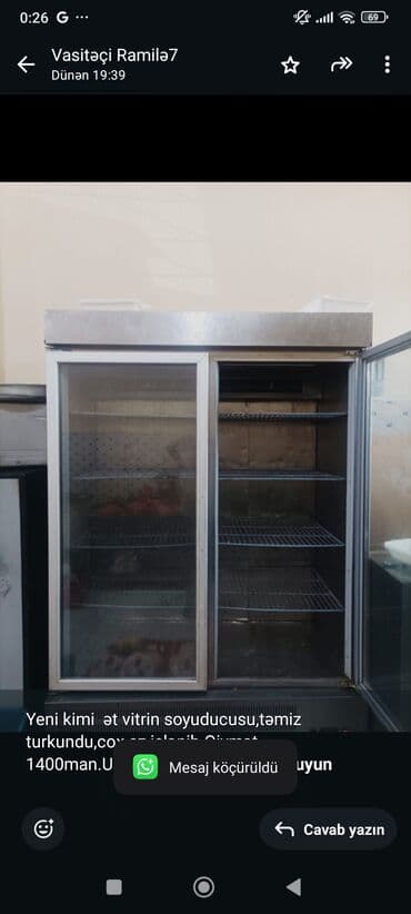 Yeni kimi ət vitrin soyuducusu,təmiz turkundu,cox az islənib.Qiymət lalafo.az -da Yeni kimi ət vitrin soyuducusu,təmiz turkundu,cox az islənib.Qiymət