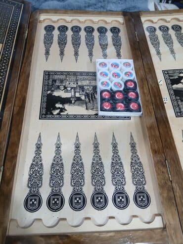 Настольные наборы: Ağac tavla dəsti - Material: təbii ağacdan hazırlanmış, iç səthində at lalafo.az — 8 Настольные наборы: Ağac tavla dəsti - Material: təbii ağacdan hazırlanmış, iç səthində — 8