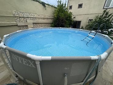 Б/у Каркасный бассейн Intex, 4.1 - 5 м, 4501 - 5000 л at lalafo.az Б/у Каркасный бассейн Intex, 4.1 - 5 м, 4501 - 5000 л