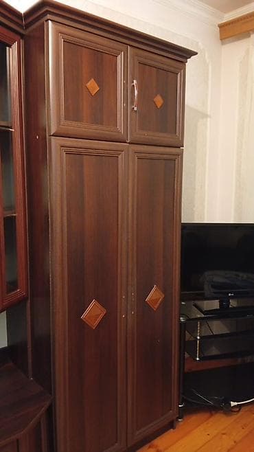 2 двери, Коричневый, Другой материал, Распашной, Прямой шкаф at lalafo.az 2 двери, Коричневый, Другой материал, Распашной, Прямой шкаф