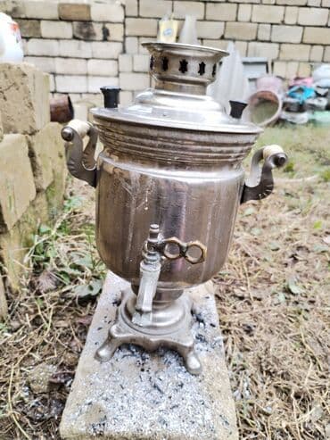 Маслобойки: Б/у Дровяной Самовар, 1 л, Самовывоз at lalafo.az — 2 Маслобойки: Б/у Дровяной Самовар, 1 л, Самовывоз — 2