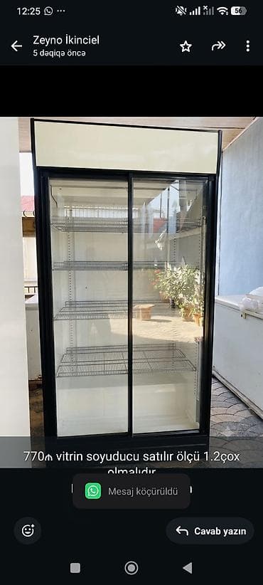 770₼ vitrin soyuducu satılır ölçü 1.2çox olmalıdır
Razin
Zeyno♥️ lalafo.az -da 770₼ vitrin soyuducu satılır ölçü 1.2çox olmalıdır
Razin
Zeyno♥️