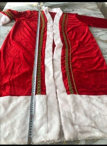 Şaxta Baba kostyumu – tam dəst - Qırmızı məxmər parça, ağ süni xəz lalafo.az -da Şaxta Baba kostyumu – tam dəst - Qırmızı məxmər parça, ağ süni xəz