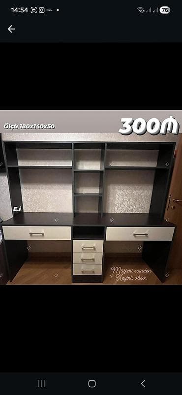 Tələbə/ofis masa dəsti Ölçü: 180 x 140 x 50 sm Qiymət: 300₼ lalafo.az -da Tələbə/ofis masa dəsti Ölçü: 180 x 140 x 50 sm Qiymət: 300₼
