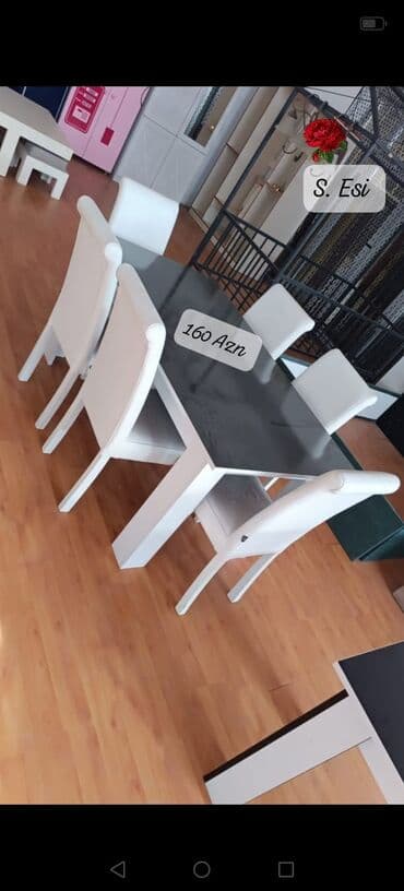 Qonaq otağı üçün, İşlənmiş, Kvadrat masa, 6 stul lalafo.az -da Qonaq otağı üçün, İşlənmiş, Kvadrat masa, 6 stul