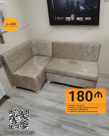 Künc divan, Mətbəx üçün, Açılan lalafo.az -da Künc divan, Mətbəx üçün, Açılan