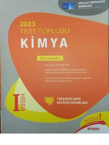 Məhsul: 2023 Test Toplusu – Kimya (I hissə) Xüsusiyyətlər: - Dövlət lalafo.az -da Məhsul: 2023 Test Toplusu – Kimya (I hissə) Xüsusiyyətlər: - Dövlət