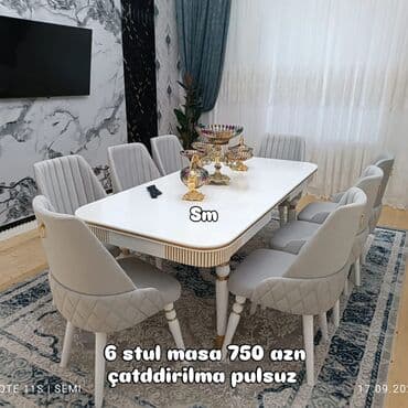 Kvadrat masa, Qonaq otağı üçün, 6 nəfər lalafo.az -da Kvadrat masa, Qonaq otağı üçün, 6 nəfər