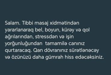 Müalicəvi masaj, Uşaqlar üçün, Qadınlar üçün, Evə gəlməklə lalafo.az -da Müalicəvi masaj, Uşaqlar üçün, Qadınlar üçün, Evə gəlməklə