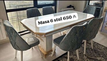 Qonaq otağı üçün, Yeni, Açılmayan, Dördbucaq masa, 6 stul lalafo.az -da Qonaq otağı üçün, Yeni, Açılmayan, Dördbucaq masa, 6 stul