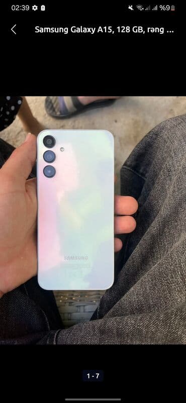 Samsung Galaxy A15, 128 GB, rəng - Ağ, Sensor, Barmaq izi, İki sim kartlı lalafo.az -da Samsung Galaxy A15, 128 GB, rəng - Ağ, Sensor, Barmaq izi, İki sim kartlı